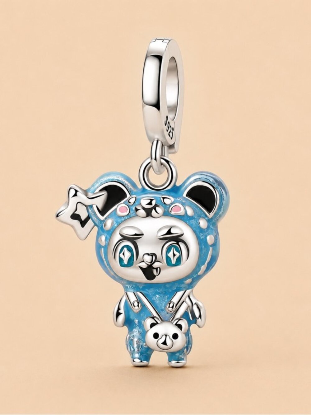 Labubu Blue Bear Charm Pendant